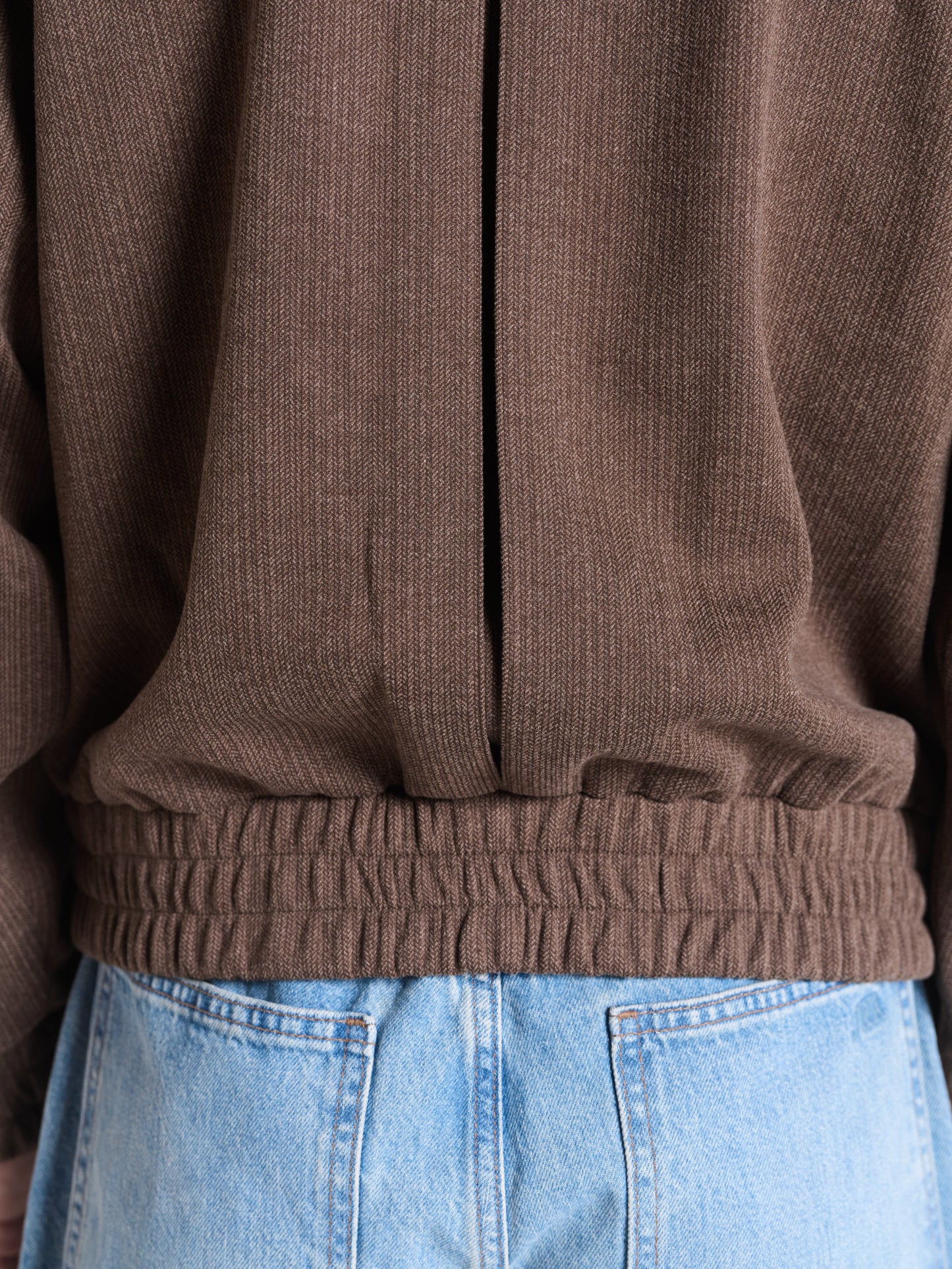 HERRINGBONE BLOUSON | MOCHA BROWN