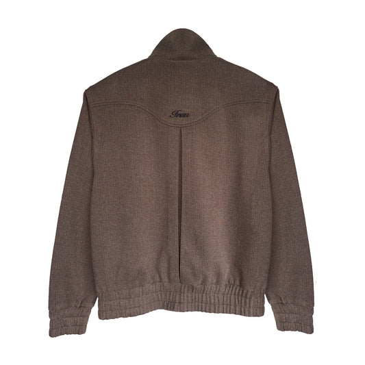 HERRINGBONE DUAL ZIP BLOUSON