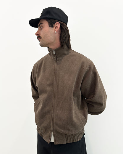 HERRINGBONE DUAL ZIP BLOUSON