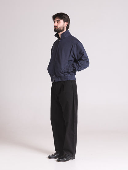 HERRINGBONE BLOUSON | MARINE NAVY