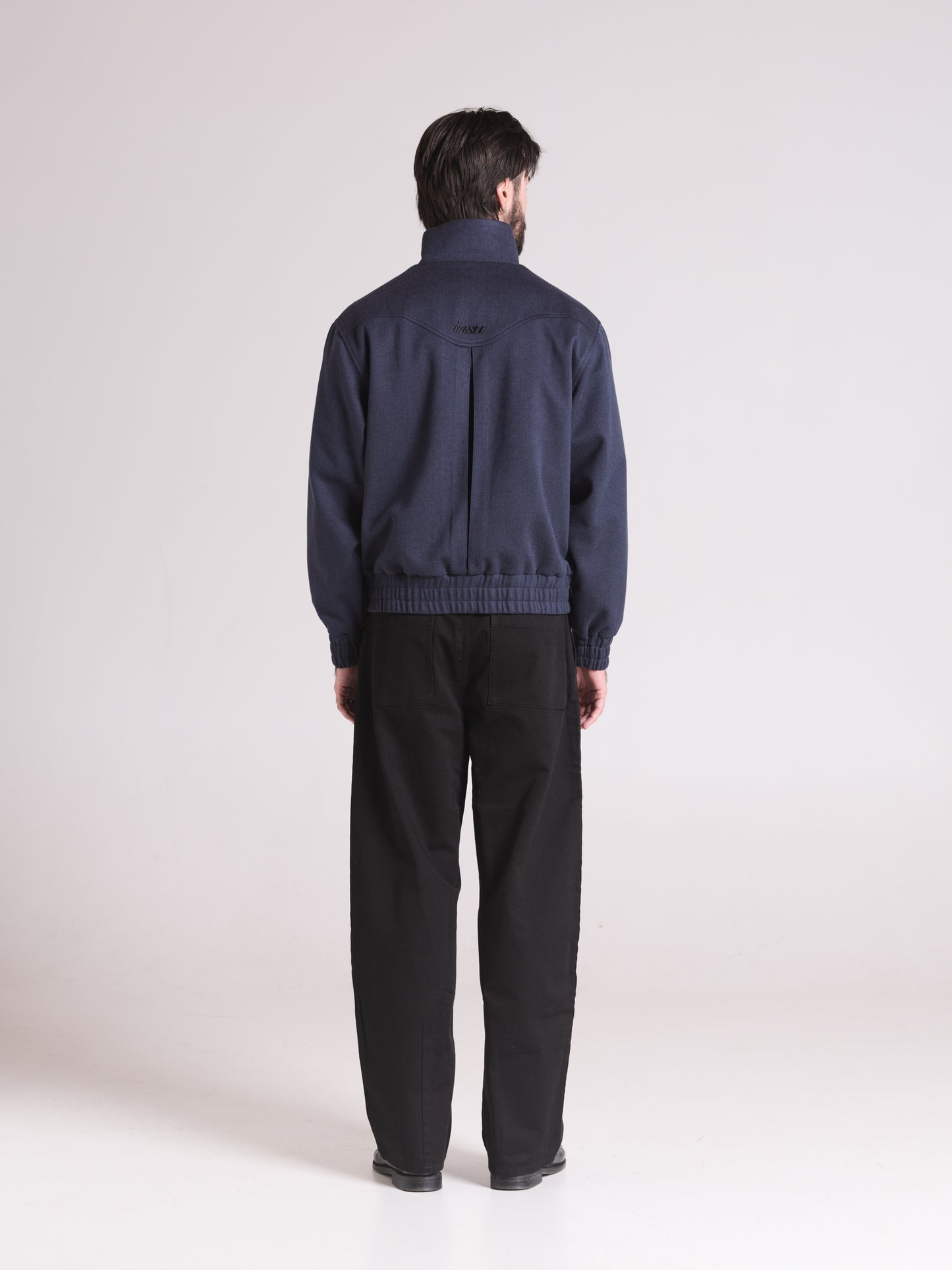 HERRINGBONE BLOUSON | MARINE NAVY