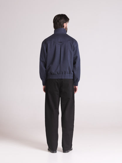 HERRINGBONE BLOUSON | MARINE NAVY