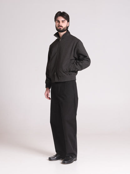 HERRINGBONE BLOUSON | MIDNIGHT BLACK