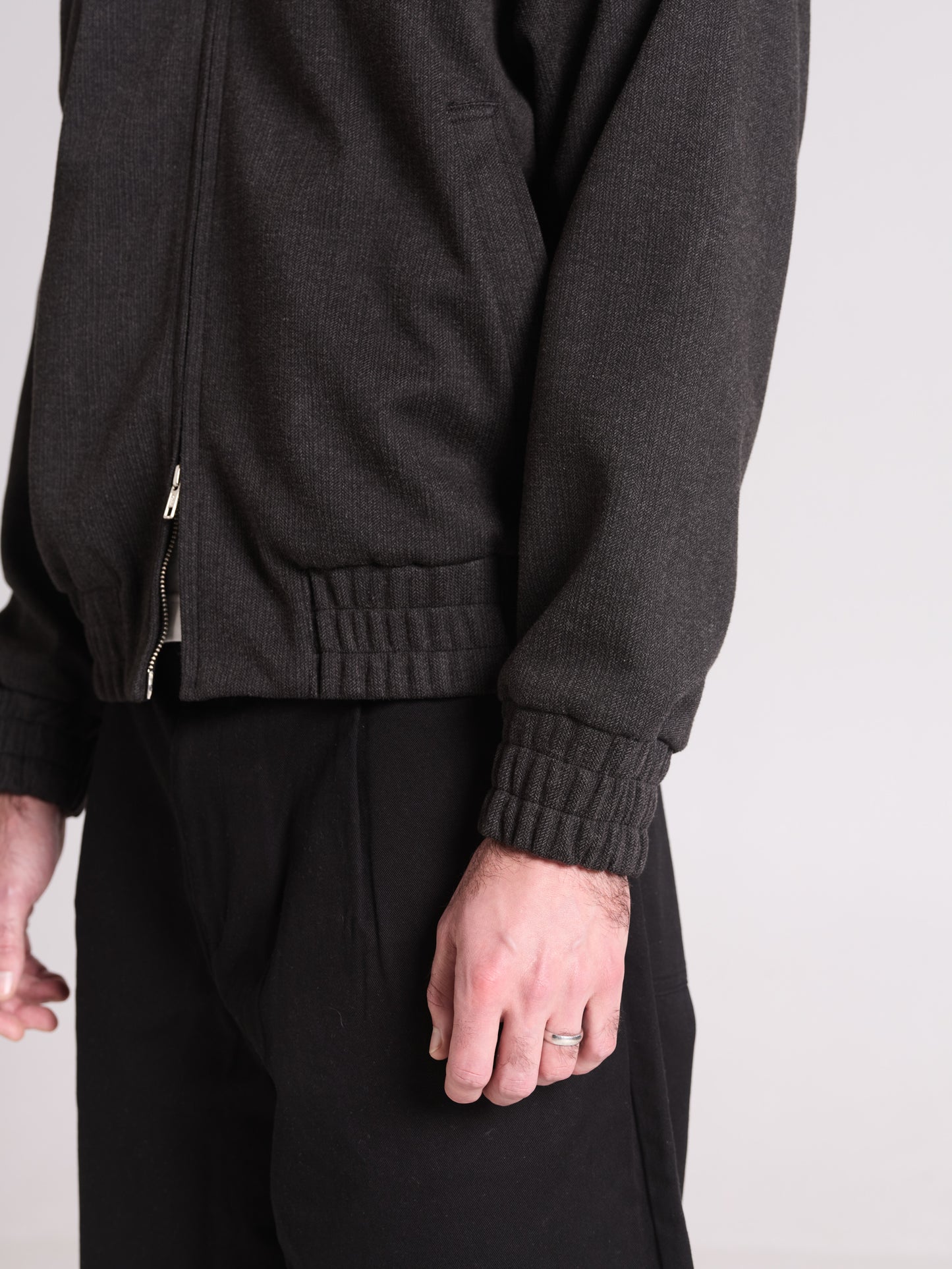 HERRINGBONE BLOUSON | MIDNIGHT BLACK