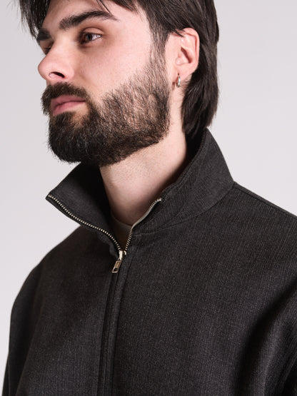 HERRINGBONE BLOUSON | MIDNIGHT BLACK