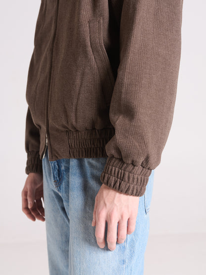 HERRINGBONE BLOUSON | MOCHA BROWN