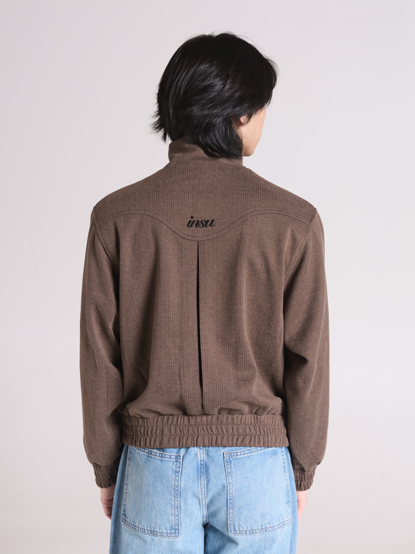 HERRINGBONE BLOUSON | MOCHA BROWN