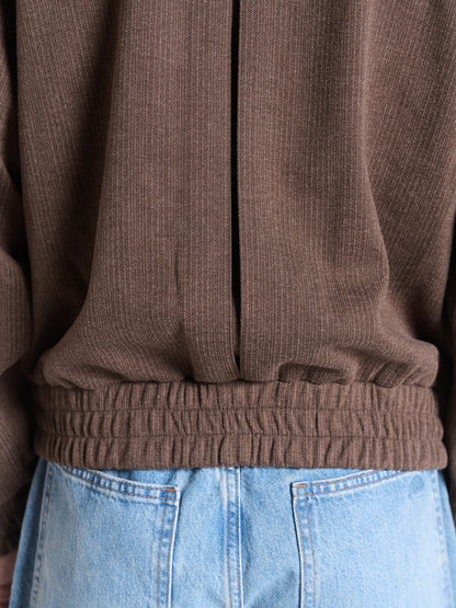 HERRINGBONE BLOUSON | MOCHA BROWN