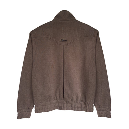 HERRINGBONE DUAL ZIP BLOUSON