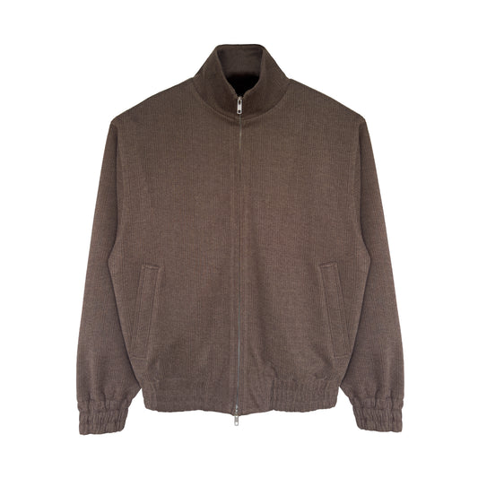 HERRINGBONE DUAL ZIP BLOUSON