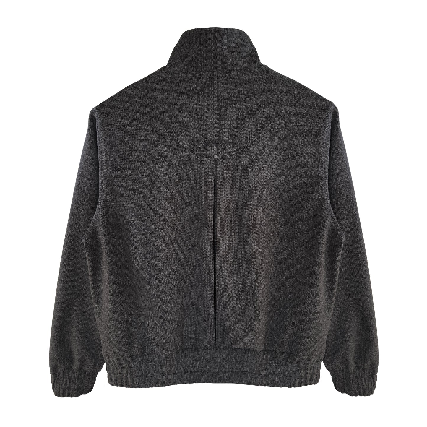HERRINGBONE DUAL ZIP BLOUSON | MIDNIGHT