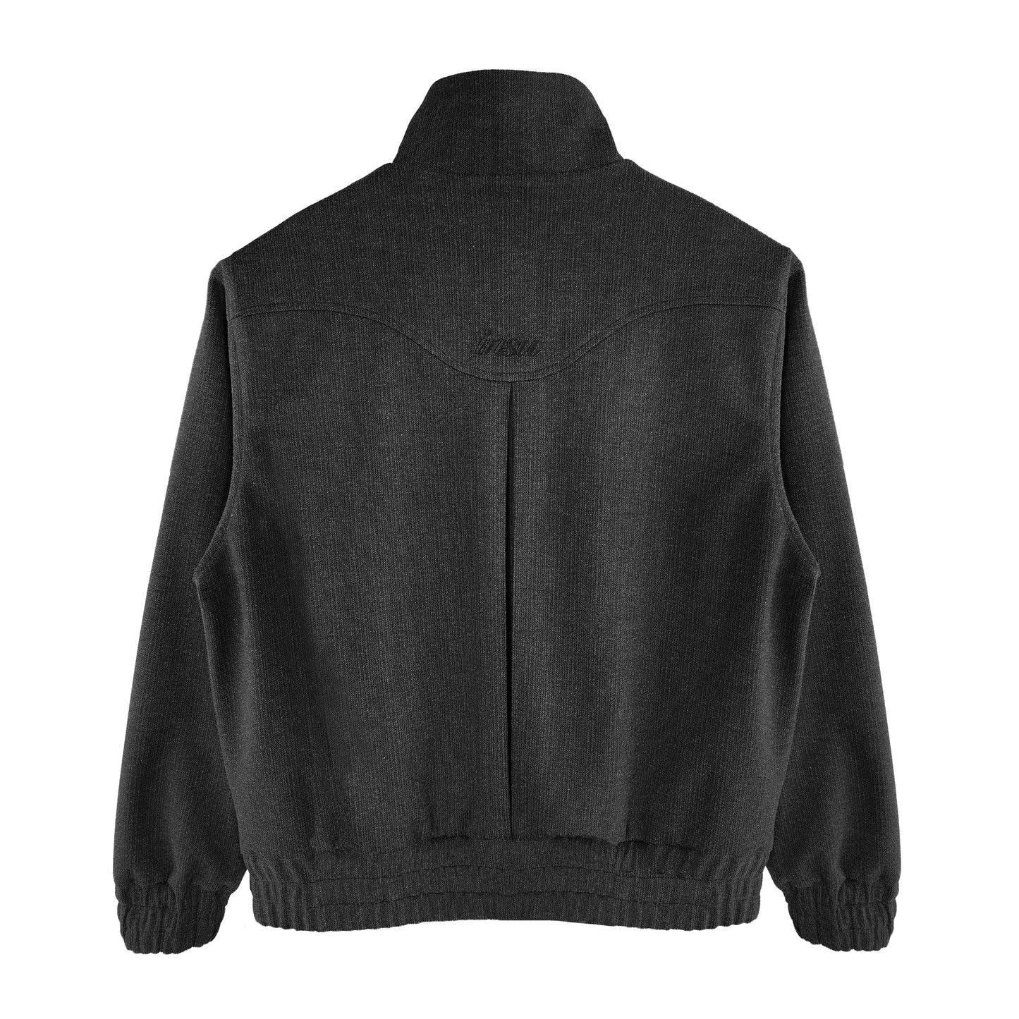 HERRINGBONE DUAL ZIP BLOUSON | MIDNIGHT