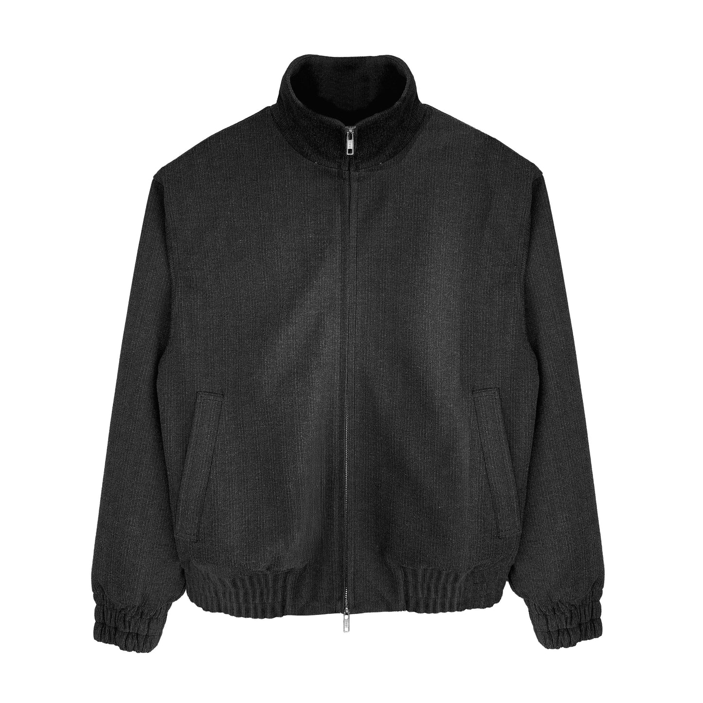 HERRINGBONE DUAL ZIP BLOUSON | MIDNIGHT