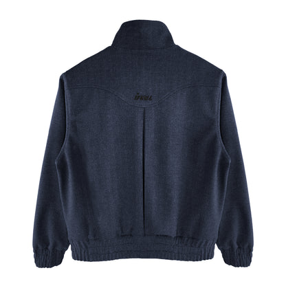 HERRINGBONE BLOUSON | MARINE NAVY