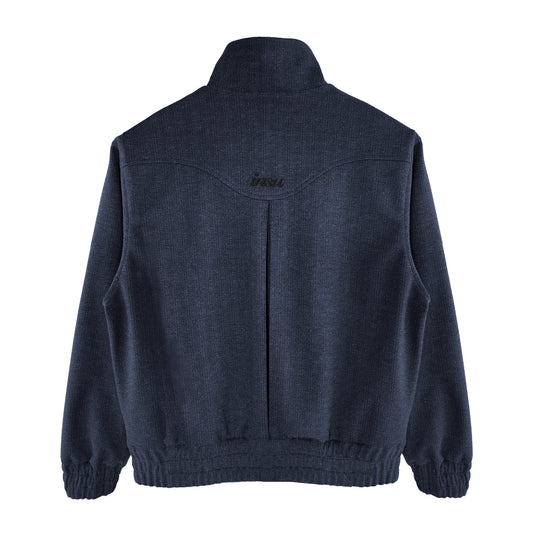 HERRINGBONE BLOUSON | MARINE NAVY